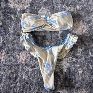 Blackbough Yellow & Blue Bikini Top
& Bottoms